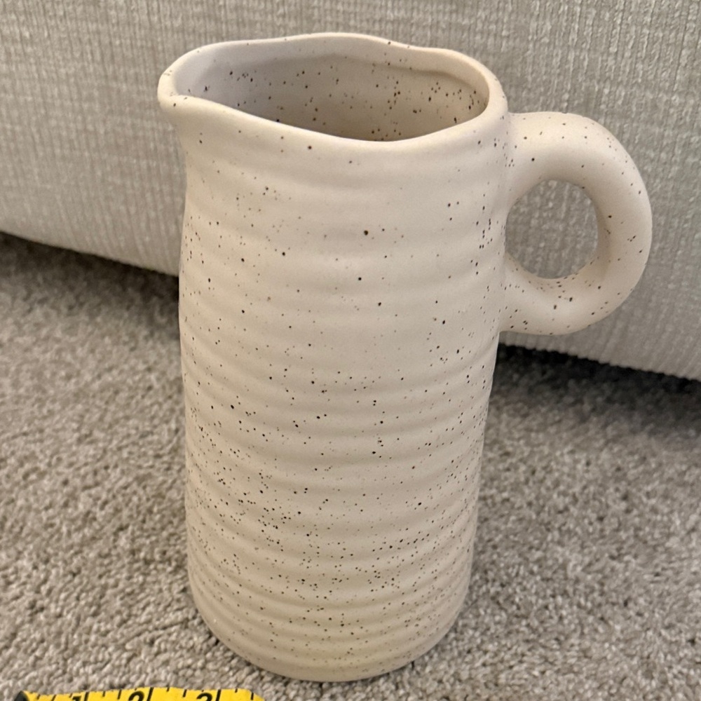 Speckled Cream Ceramic Pitcher
